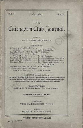 The Cairngorm Club Journal No 11 cover